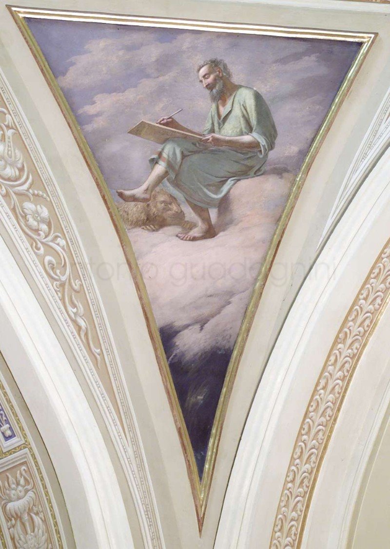 L'Evangelista Marco -1867 - affresco - chiesa di San Giovanni Evangelista - Poscante (BG)